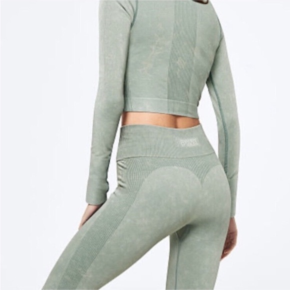Victoria’s Secret PINK Seamless Leggings Mint Green Medium - Picture 7 of 7